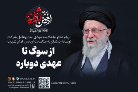 پیام مدیرعامل شرکت توسعه نیشکر به مناسبت اربعین امام شهید