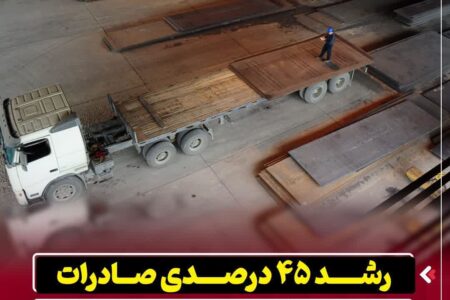 رشد ۴۵ درصدی صادرات در شرکت فولاد اکسین خوزستان