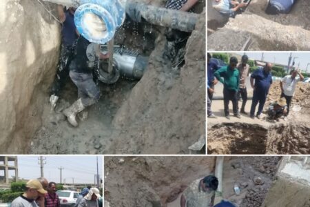 رفع مشكل آب مناطق زرگان و کوی فدک در اهواز