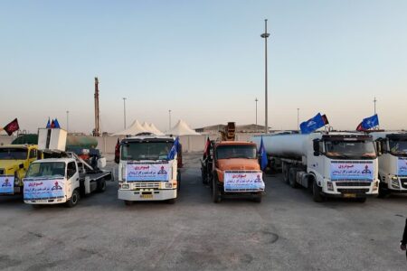 آغاز به‌كار موكب شركت نفت و گاز اروندان برای خدمت‌رسانی به زائران اربعین در مرز شلمچه