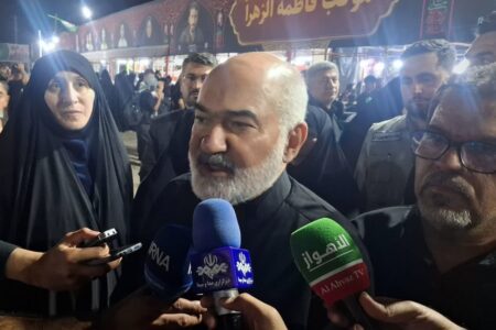 استاندار خوزستان: برپایی هزار موکب در خوزستان و ۱۰۰ موکب در خاک عراق، جلوه‌ای از عشق بی‌نظیر به سیدالشهداست / افزایش ظرفیت ناوگان حمل‌ونقل در مرز شلمچه؛ هیچ مشکلی در جابه‌جایی زائران نداریم