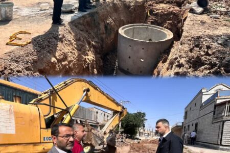 تداوم اجرای خط ۴۰۰ میلیمتری فاضلاب کیانآباد در چارچوب همکاری آبفا و شهرداری اهواز